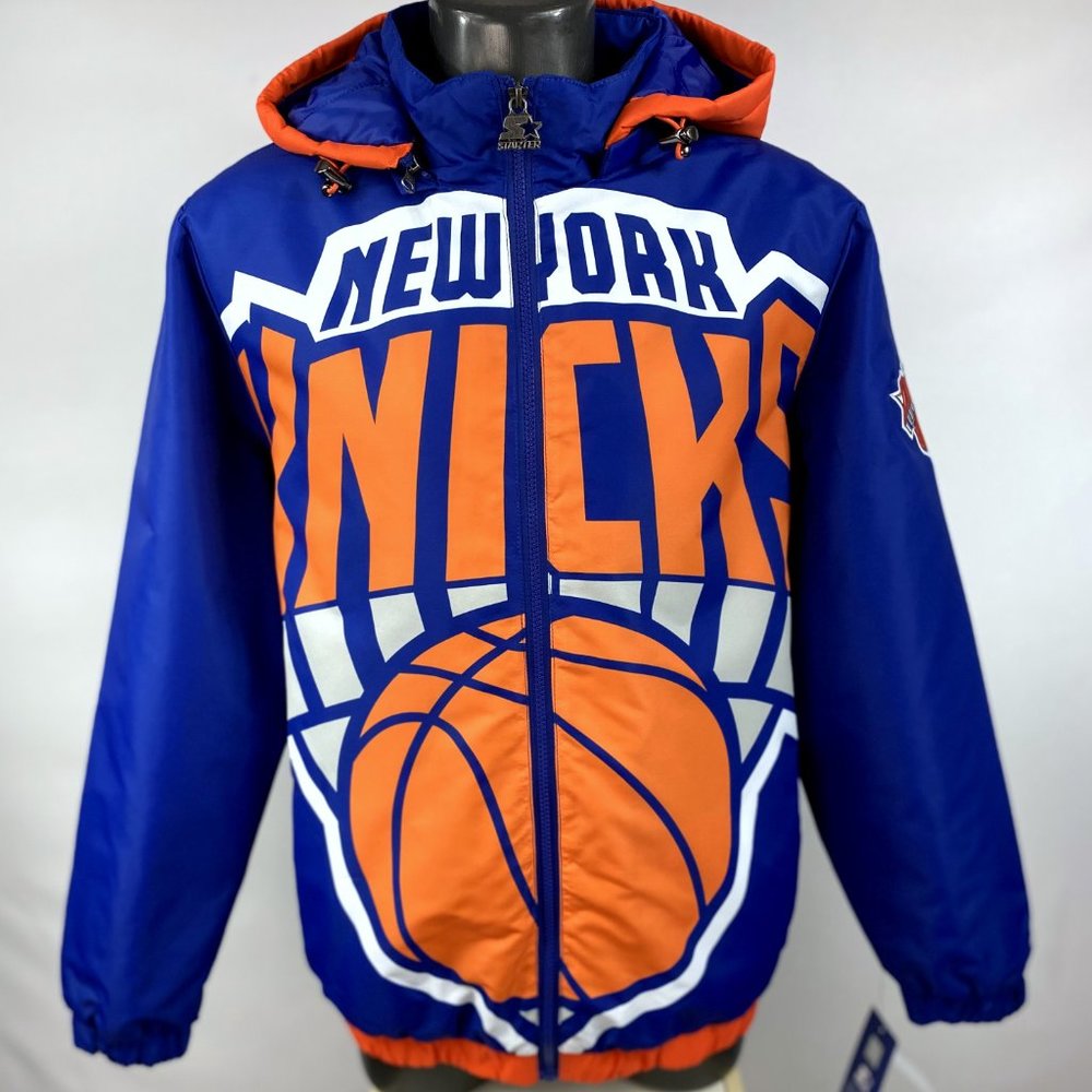 NEW YORK KNICKS Starter "BIG LOGO" Hooded Parka Jacket  S M L XL 2X